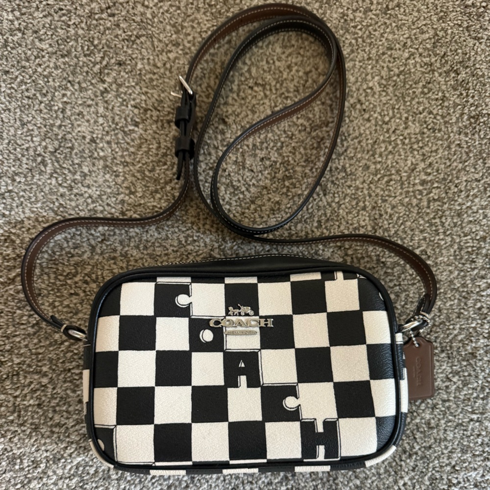 Coach Mini Jamie Camera Bag with Checkerboard Print
